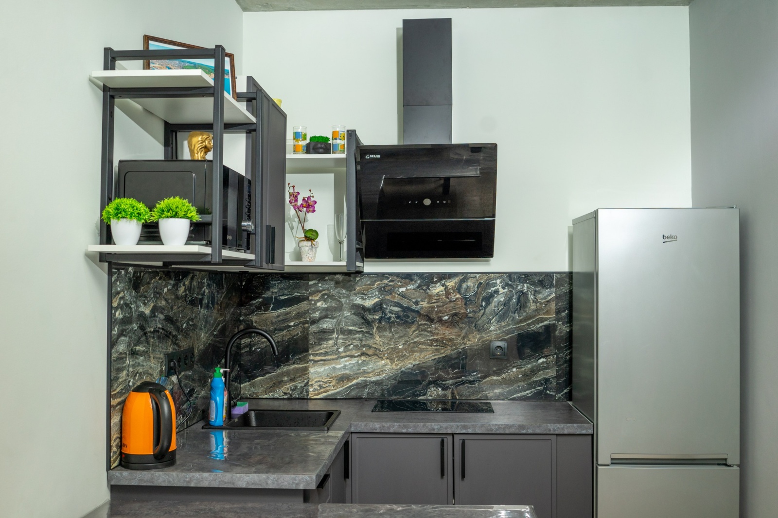 евро двушка (гостиная + спальня) в стиле лофт 