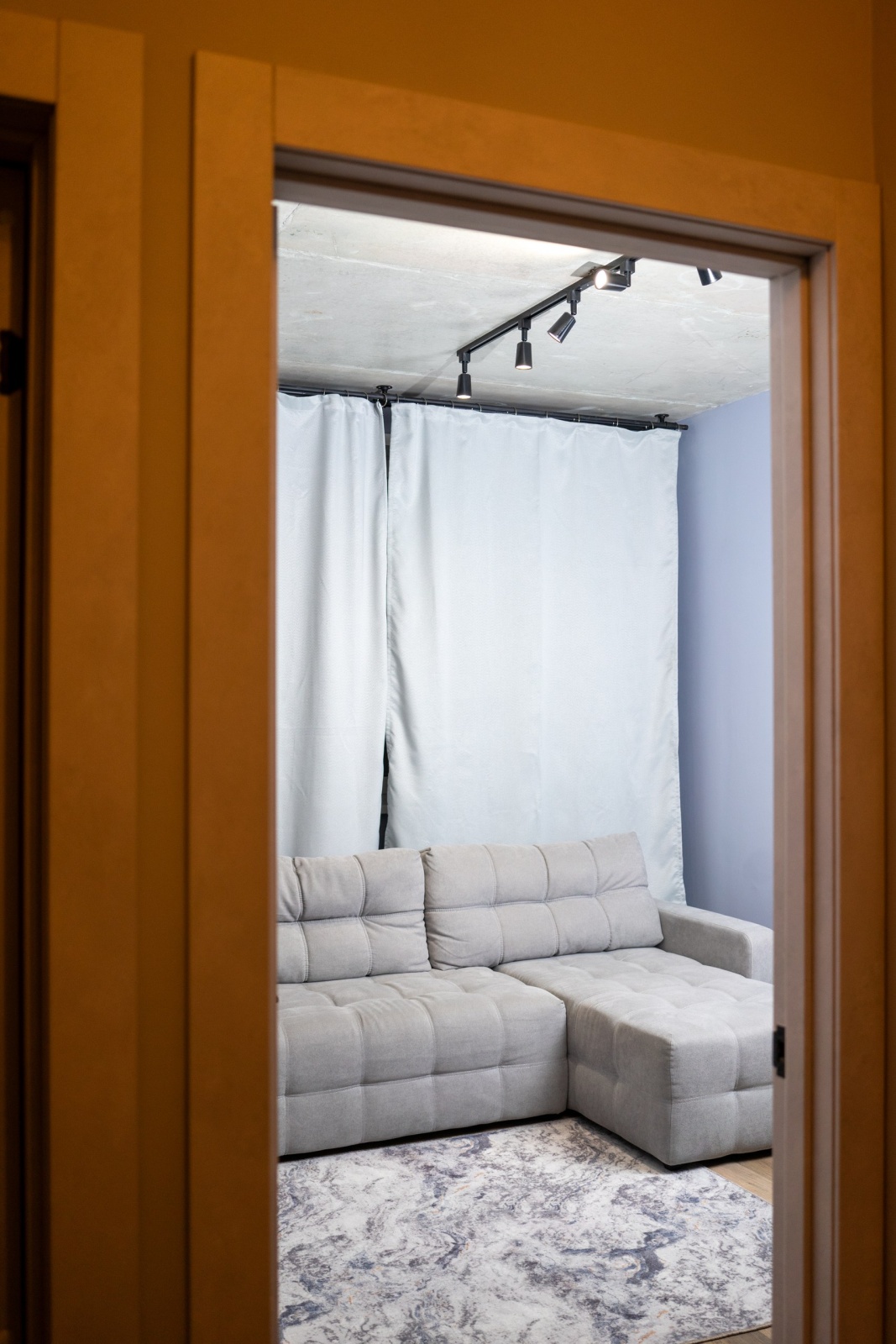 евро двушка (гостиная + спальня) в стиле лофт 